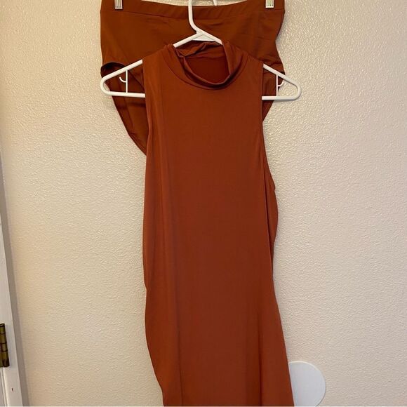 WEISSMAN Balera Dance costume Mock Neck Asymmetrical Dress D10665 Adult XLA - Picture 3 of 15